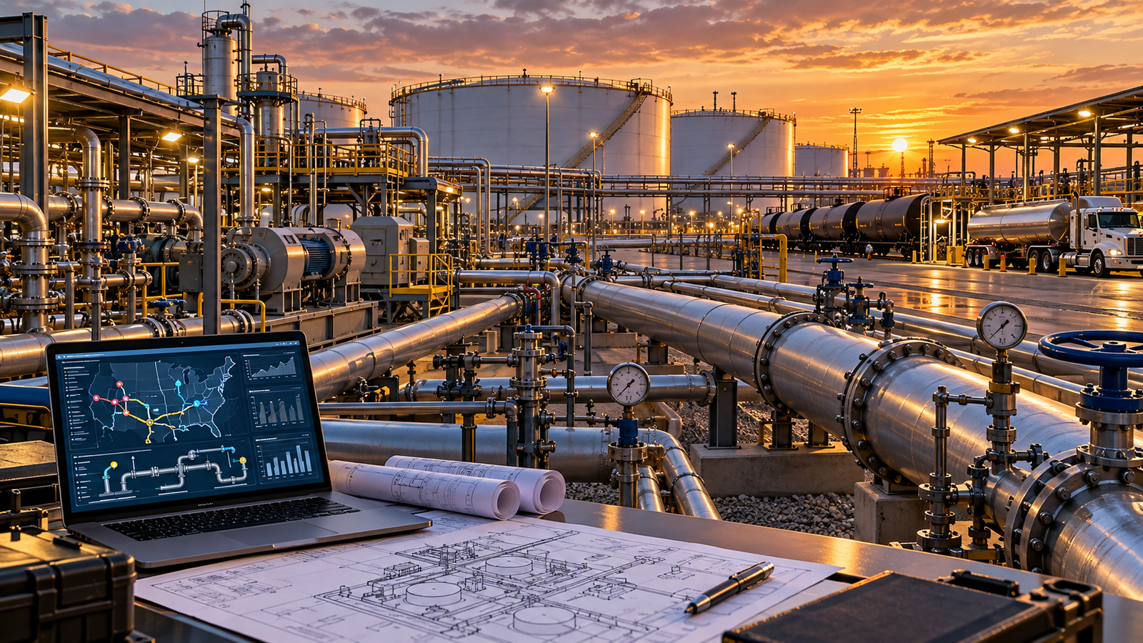 Sunset at the Pipeline Terminal